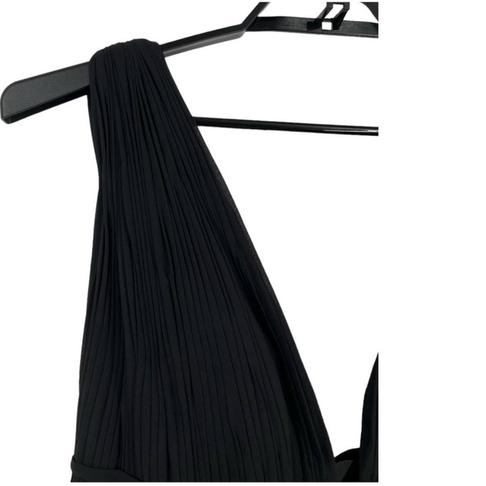 Ieena for MacDuggal dress chiffon a line ballgown black size 10 - Picture 5 of 7